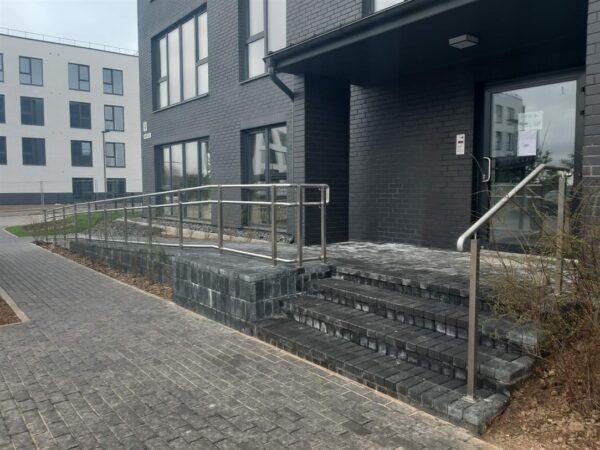 Stainless steel railings for disabled persons