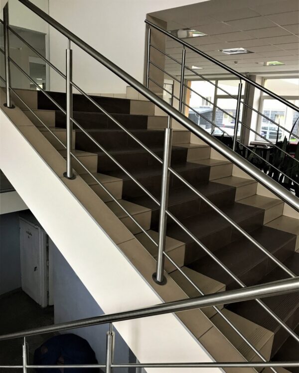 Metal stair handrails