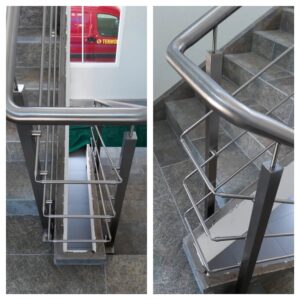 Stainless steel handrail for staircase