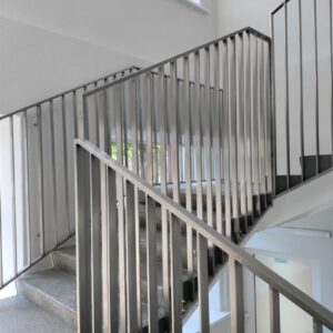 Stainless steel railings in school