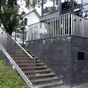 Stainless steel outdoor balustrade