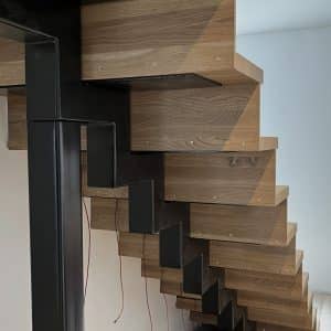 Ash steps with LED