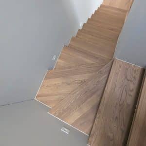 Stair steps with mill finish
