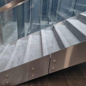 Glass railings for public buildings