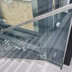 Glass railings for public buildings