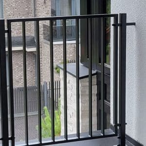 Terrace railings in metal