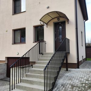 Square railings at the house