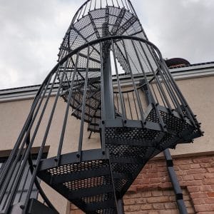 Twisted metal staircases