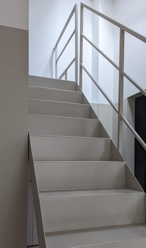 Staircase in sheet metal