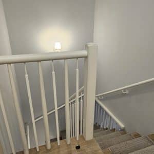 White indoor handrails