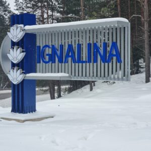 Miesto riboženklis iš metalo